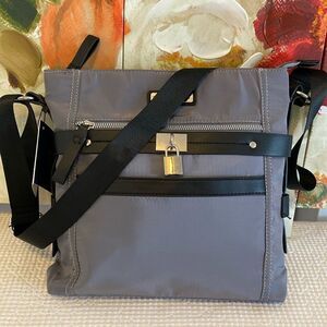 Adrienne Vittadini Black and Gray Crossbody Bag
